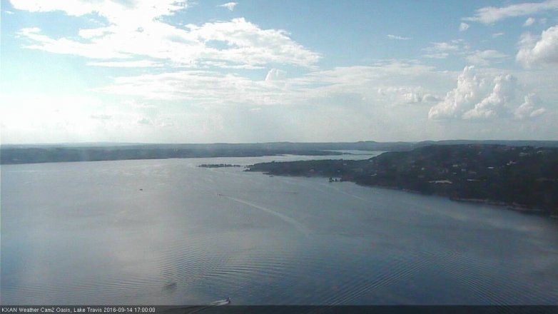 Lake Travis webcam, September 14, 2016 4:30 PM CT