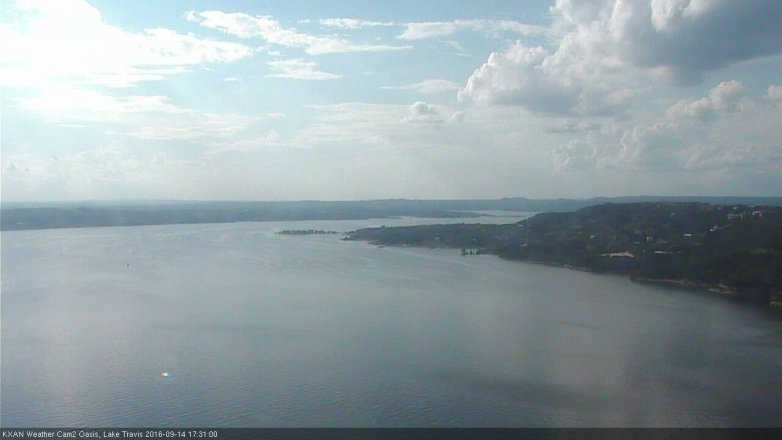 Lake Travis webcam, September 14, 2016 4:35 PM CT