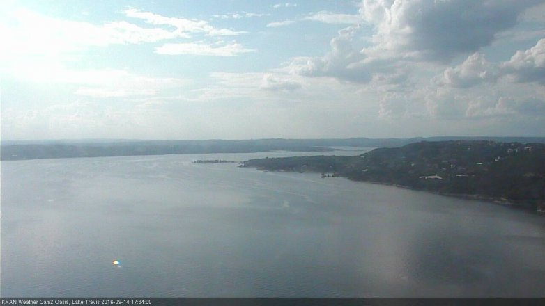 Lake Travis webcam, September 14, 2016 5:05 PM CT