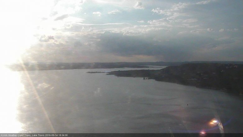 Lake Travis webcam, September 14, 2016 5:45 PM CT
