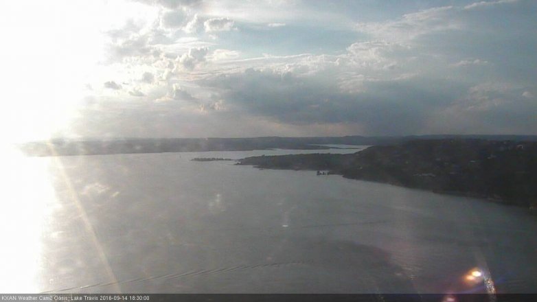 Lake Travis webcam, September 14, 2016 5:55 PM CT