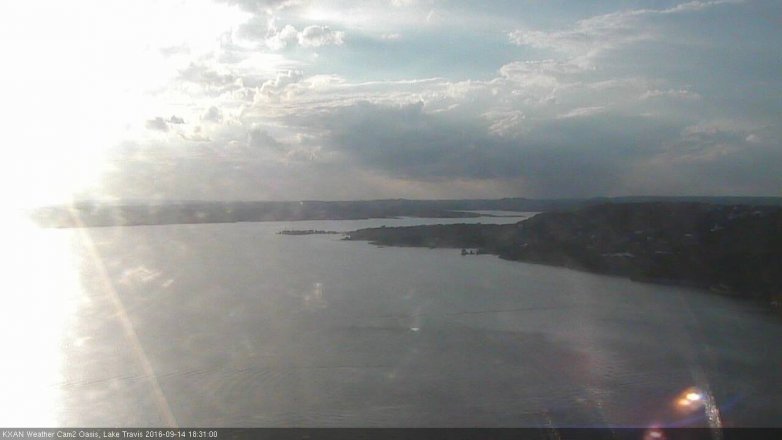 Lake Travis webcam, September 14, 2016 6:00 PM CT