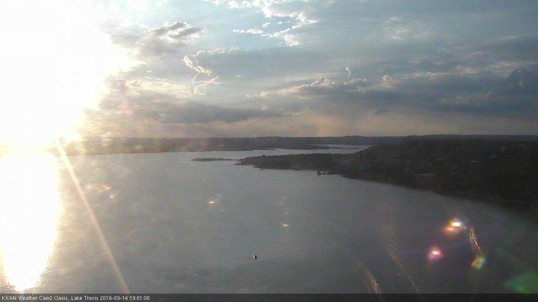 Lake Travis webcam, September 14, 2016 6:05 PM CT