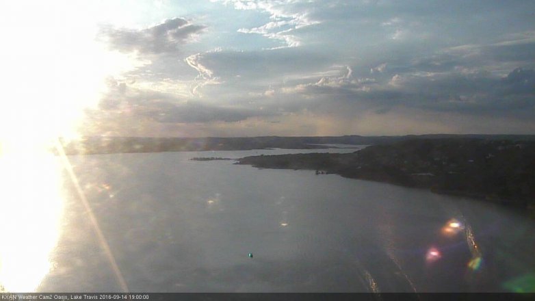 Lake Travis webcam, September 14, 2016 6:10 PM CT