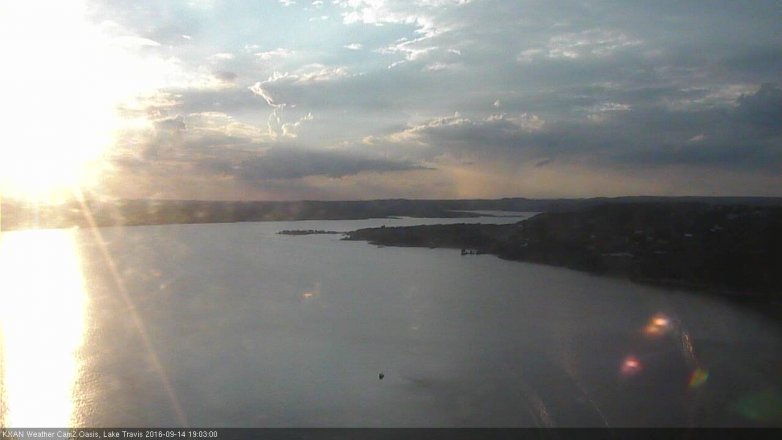 Lake Travis webcam, September 14, 2016 6:15 PM CT