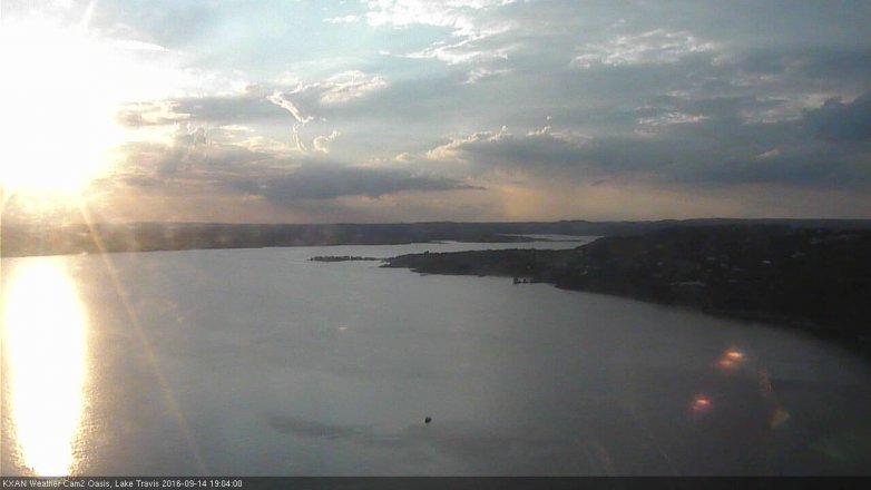 Lake Travis webcam, September 14, 2016 6:30 PM CT