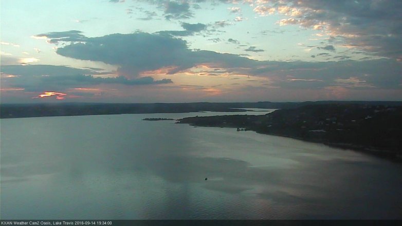 Lake Travis webcam, September 14, 2016 6:40 PM CT