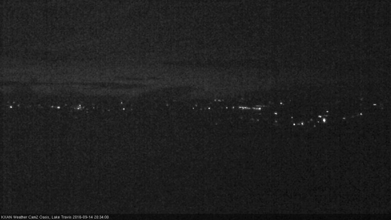 Lake Travis webcam, September 14, 2016 8:00 PM CT