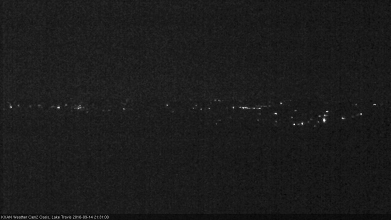 Lake Travis webcam, September 14, 2016 8:45 PM CT