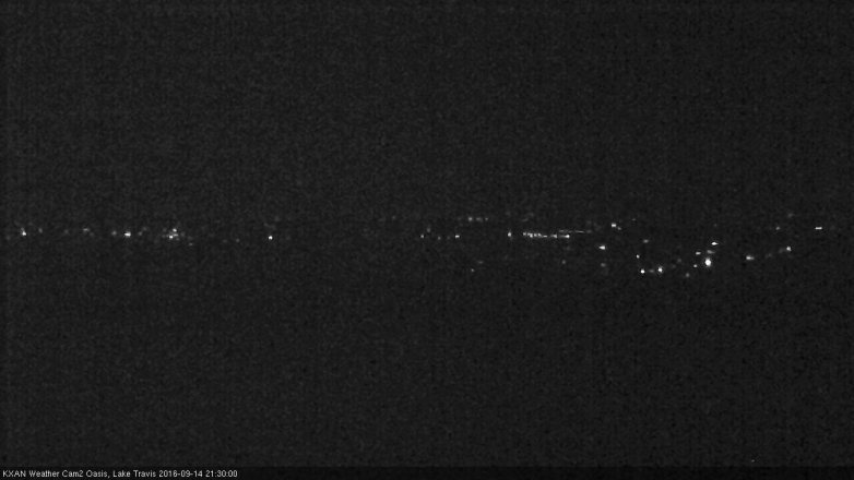 Lake Travis webcam, September 14, 2016 9:00 PM CT