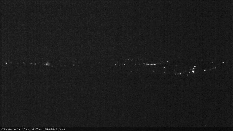 Lake Travis webcam, September 14, 2016 9:05 PM CT