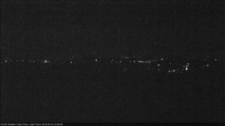 Lake Travis webcam, September 14, 2016 9:15 PM CT
