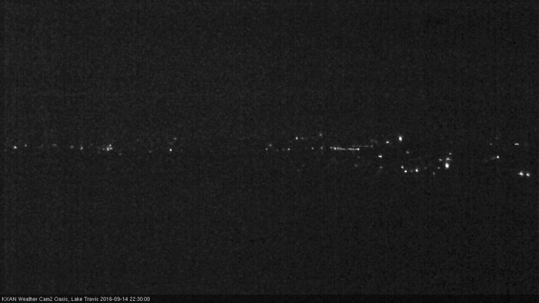 Lake Travis webcam, September 14, 2016 9:45 PM CT