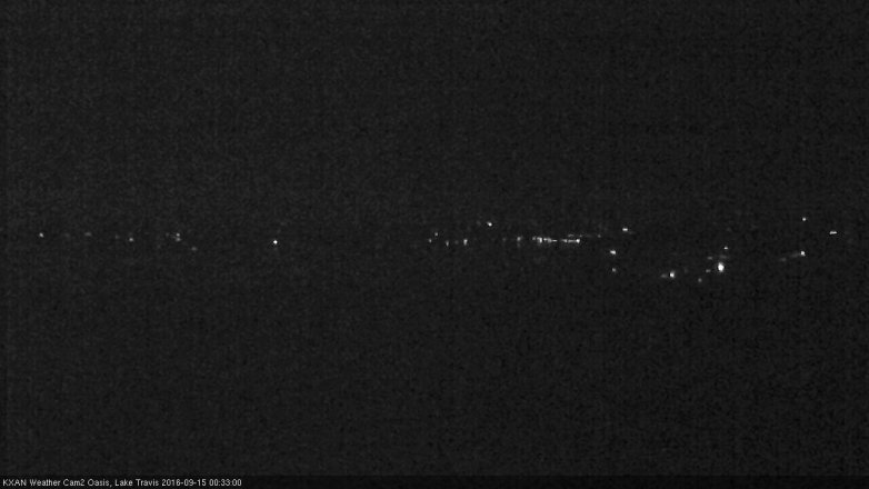 Lake Travis webcam, September 14, 2016 11:45 PM CT