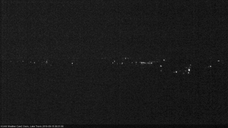 Lake Travis webcam, September 14, 2016 11:55 PM CT