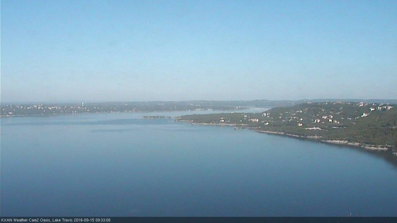 Lake Travis webcam, September 15, 2016 9:05 AM CT