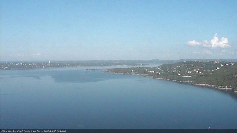 Lake Travis webcam, September 15, 2016 9:10 AM CT