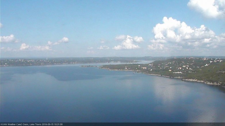 Lake Travis webcam, September 15, 2016 9:45 AM CT