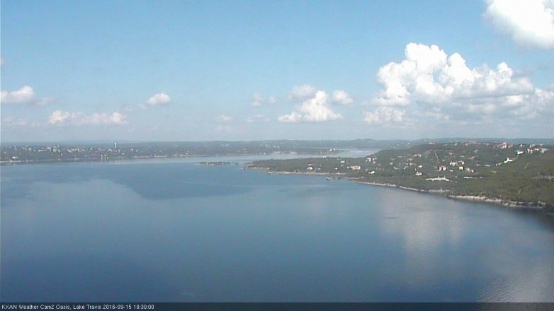 Lake Travis webcam, September 15, 2016 9:50 AM CT