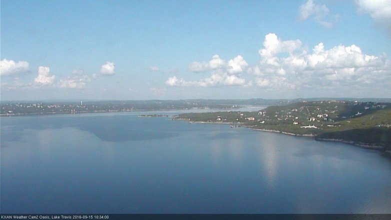 Lake Travis webcam, September 15, 2016 10:05 AM CT