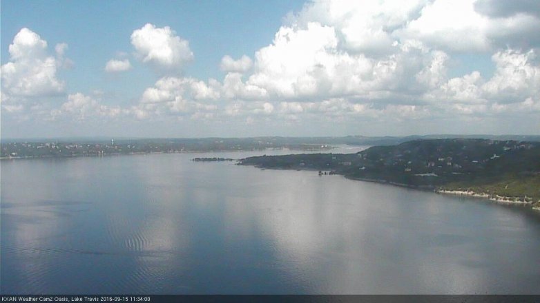 Lake Travis webcam, September 15, 2016 10:45 AM CT