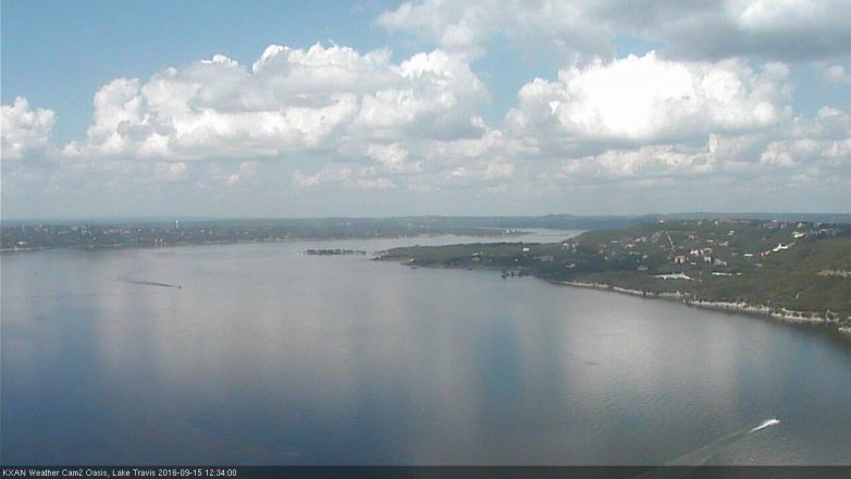 Lake Travis webcam, September 15, 2016 11:40 AM CT