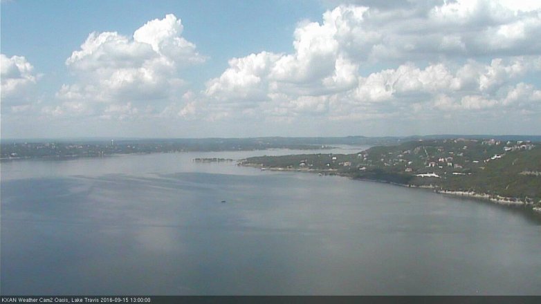 Lake Travis webcam, September 15, 2016 12:20 PM CT