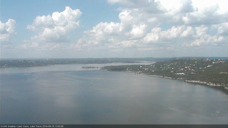 Lake Travis webcam, September 15, 2016 12:25 PM CT