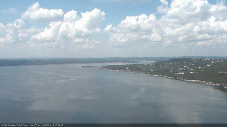 Lake Travis webcam, September 15, 2016 12:45 PM CT
