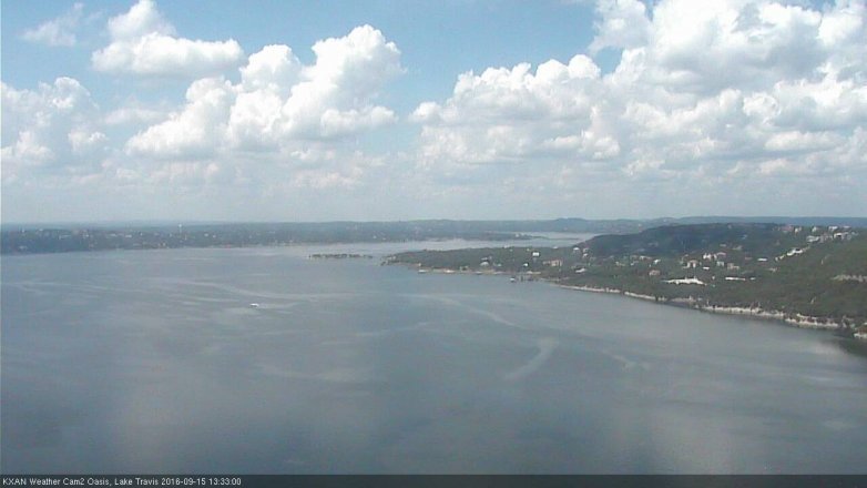 Lake Travis webcam, September 15, 2016 12:55 PM CT