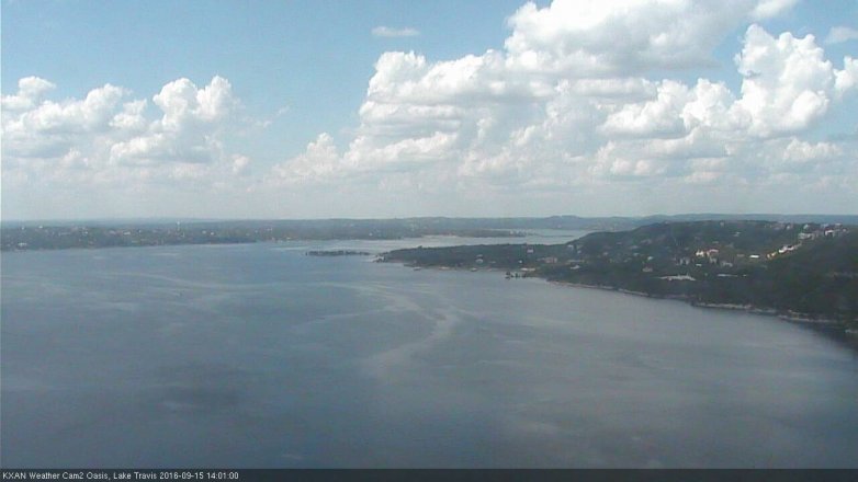 Lake Travis webcam, September 15, 2016 1:30 PM CT