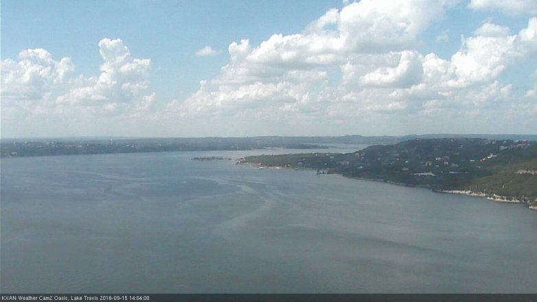 Lake Travis webcam, September 15, 2016 1:35 PM CT