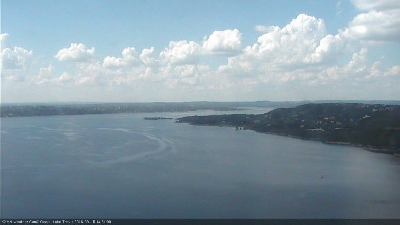 Lake Travis webcam, September 15, 2016 1:40 PM CT