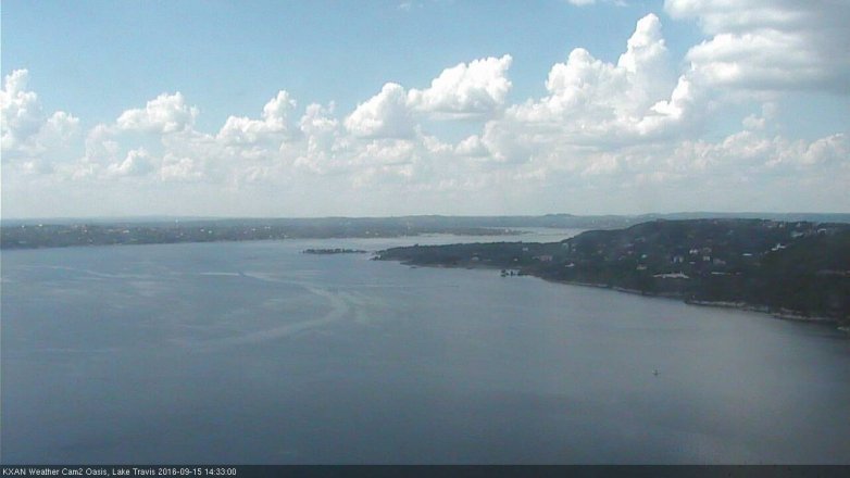 Lake Travis webcam, September 15, 2016 1:45 PM CT