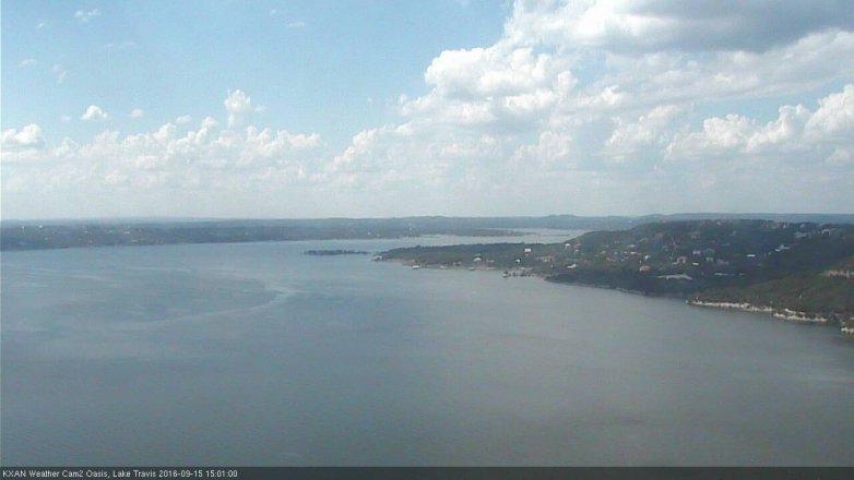 Lake Travis webcam, September 15, 2016 2:05 PM CT