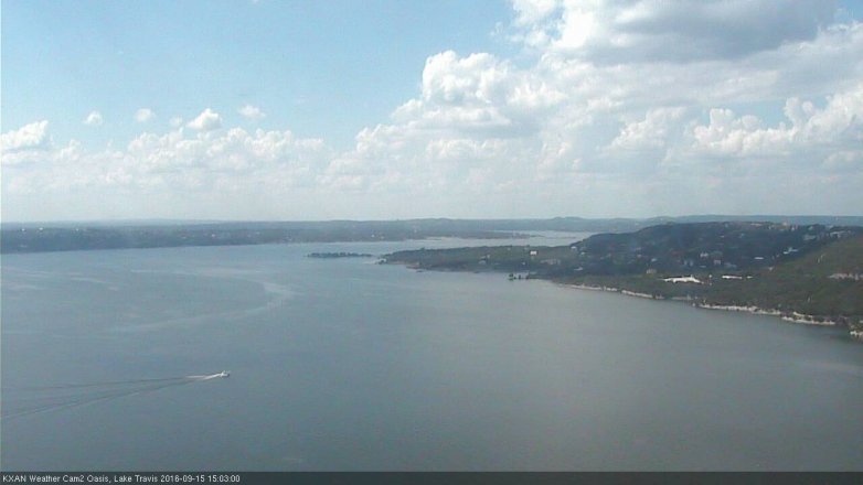 Lake Travis webcam, September 15, 2016 2:15 PM CT