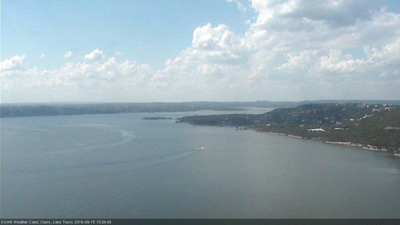 Lake Travis webcam, September 15, 2016 2:20 PM CT