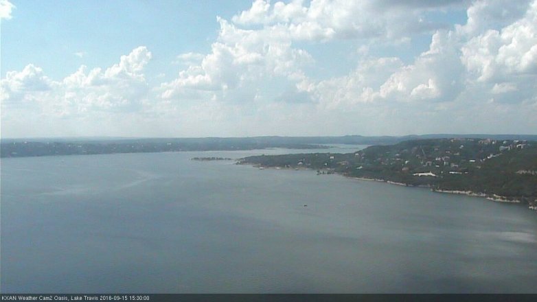 Lake Travis webcam, September 15, 2016 2:35 PM CT