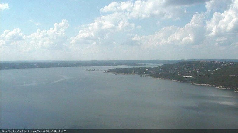 Lake Travis webcam, September 15, 2016 2:50 PM CT