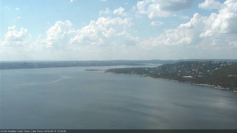 Lake Travis webcam, September 15, 2016 3:00 PM CT