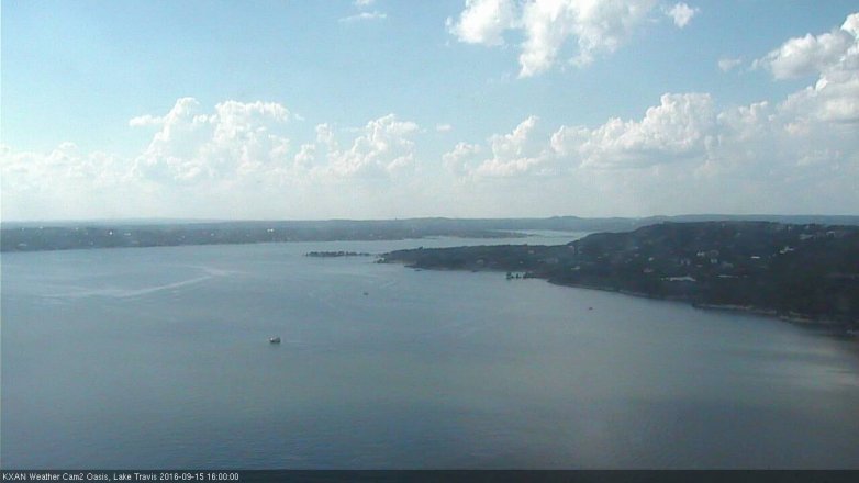 Lake Travis webcam, September 15, 2016 3:15 PM CT