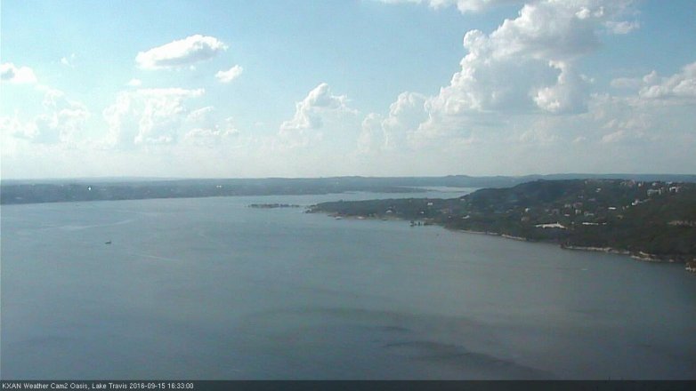 Lake Travis webcam, September 15, 2016 3:40 PM CT