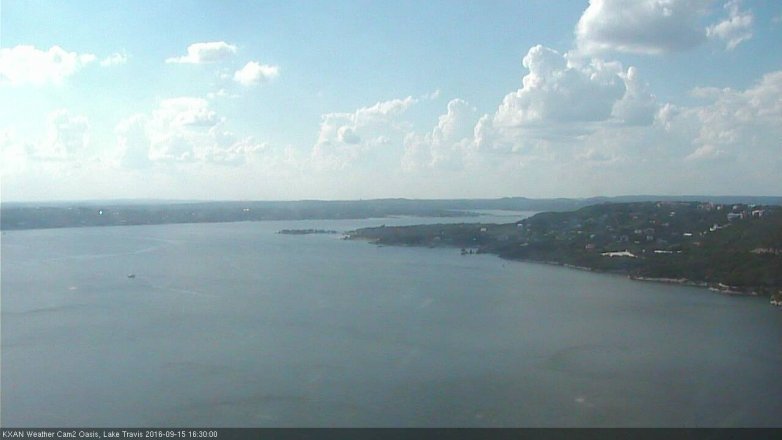Lake Travis webcam, September 15, 2016 3:55 PM CT