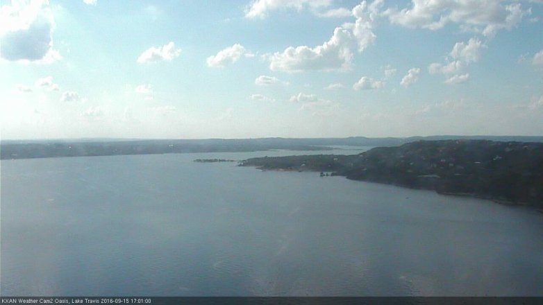 Lake Travis webcam, September 15, 2016 4:20 PM CT