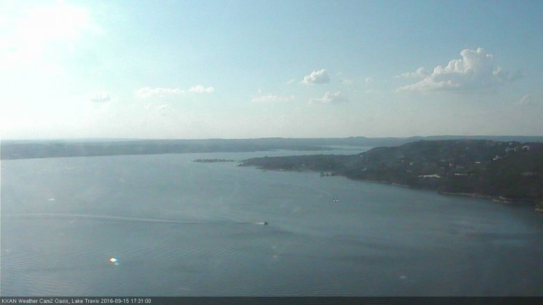 Lake Travis webcam, September 15, 2016 4:45 PM CT
