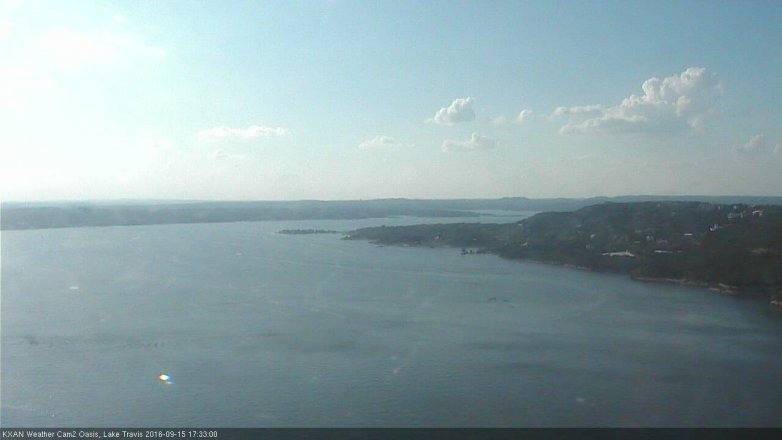 Lake Travis webcam, September 15, 2016 4:55 PM CT