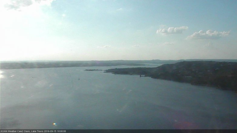 Lake Travis webcam, September 15, 2016 5:20 PM CT