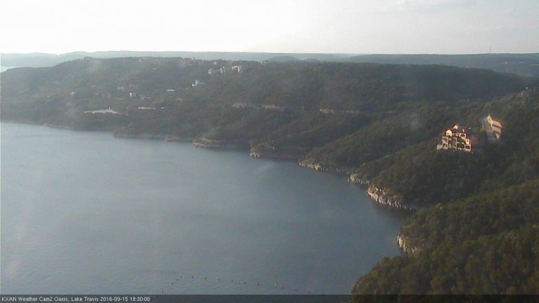 Lake Travis webcam, September 15, 2016 5:40 PM CT