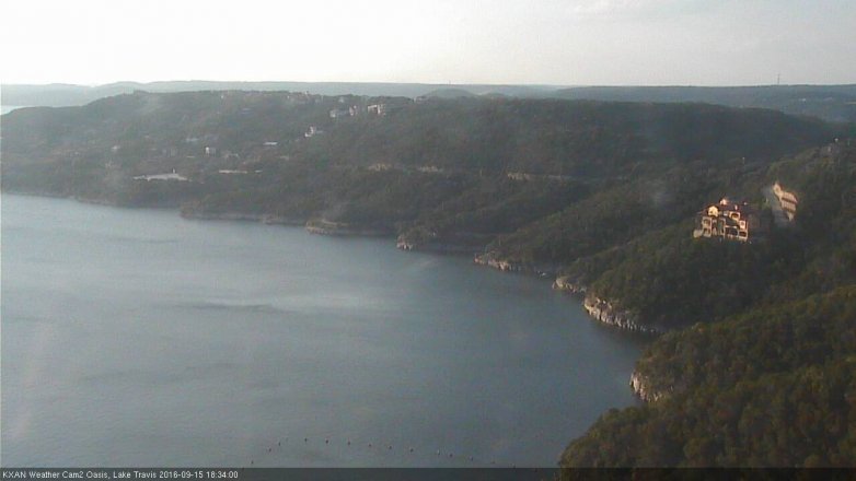 Lake Travis webcam, September 15, 2016 6:00 PM CT