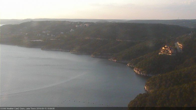 Lake Travis webcam, September 15, 2016 6:20 PM CT